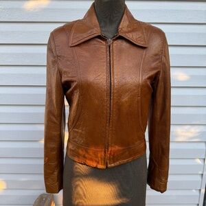Vintage 70s Champs Elysée Fashions leather jacket (Made in Canada)